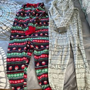 Two pair of warm, cozy women’s lounge wear.